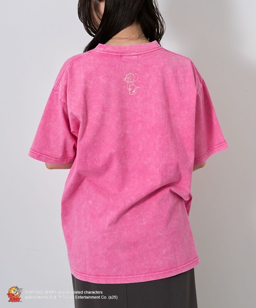 Tom＆Jerry（トムアンドジェリー）の「TOM and JERRY/トムとジェリー ジェリーTEE（Tシャツ/カットソー・レディース・ライトグレー/ピンク・M/L）」の15枚目の写真