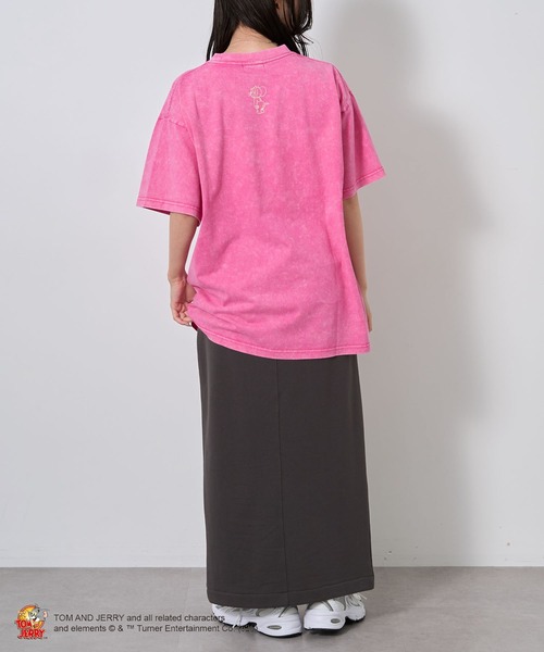 Tom＆Jerry（トムアンドジェリー）の「TOM and JERRY/トムとジェリー ジェリーTEE（Tシャツ/カットソー・レディース・ライトグレー/ピンク・M/L）」の17枚目の写真