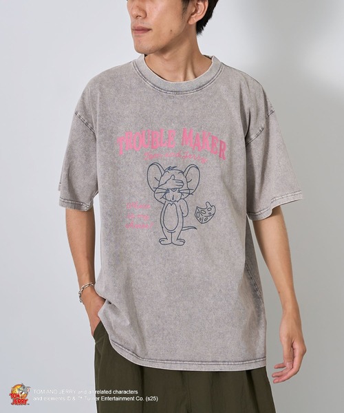 Tom＆Jerry（トムアンドジェリー）の「TOM and JERRY/トムとジェリー ジェリーTEE（Tシャツ/カットソー・レディース・ライトグレー/ピンク・M/L）」の18枚目の写真