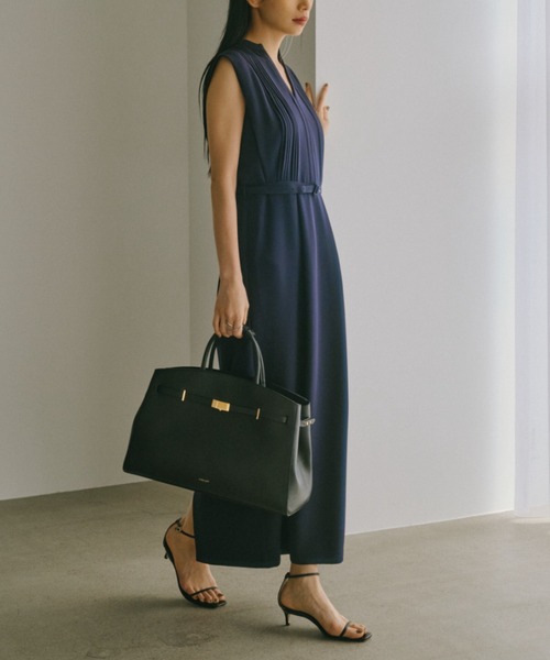 トリアセテートスキッパーネックワンピース（ワンピース