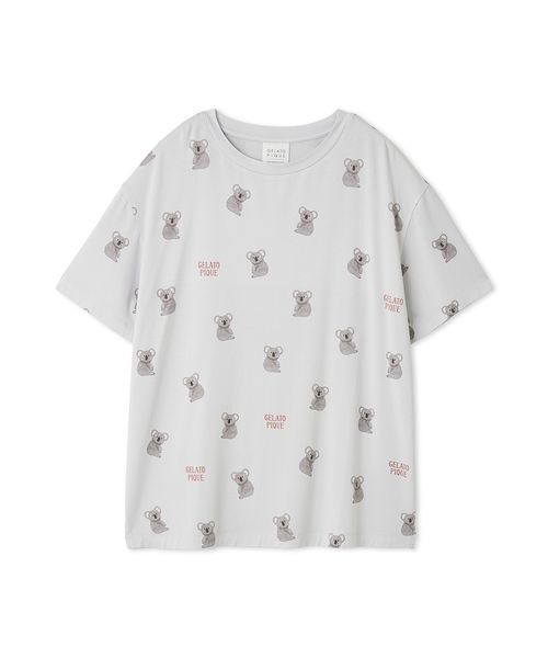 接触冷感】コアラ柄Tシャツ（ルームウェア/パジャマ）｜gelato