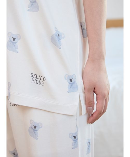 【新品未使用】 gelato pique コアラ柄パジャマ XS 100 110 接触冷感】コアラ柄ワンピース（ルームウェア/パジャマ