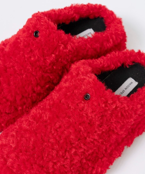 MAISON SPECIAL（メゾンスペシャル）の「Multi Fabric Sabot Shoes/マルチファブリックサボ（ブーツ・レディース・マルチ/レッド・36/37/38）」の7枚目の写真