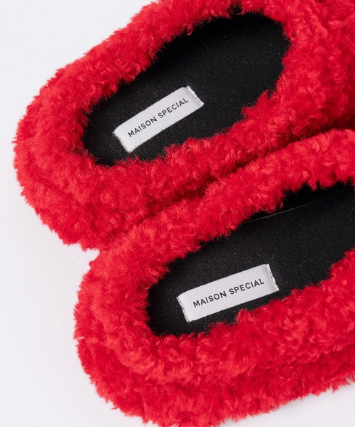 MAISON SPECIAL（メゾンスペシャル）の「Multi Fabric Sabot Shoes/マルチファブリックサボ（ブーツ・レディース・マルチ/レッド・36/37/38）」の8枚目の写真