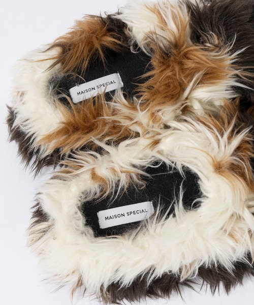 MAISON SPECIAL（メゾンスペシャル）の「Multi Fabric Sabot Shoes/マルチファブリックサボ（ブーツ・レディース・マルチ/レッド・36/37/38）」の5枚目の写真