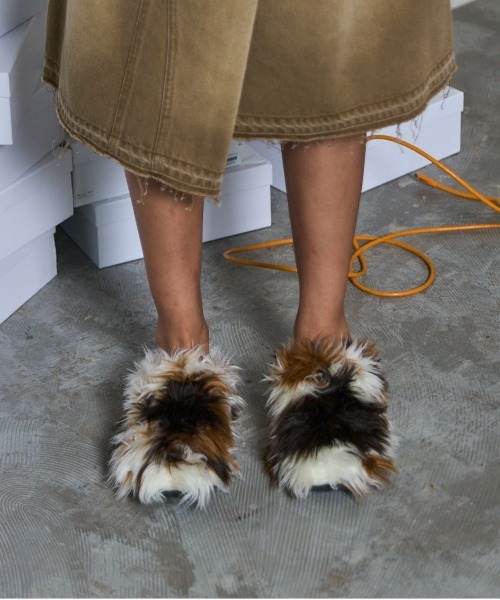 MAISON SPECIAL（メゾンスペシャル）の「Multi Fabric Sabot Shoes/マルチファブリックサボ（ブーツ・レディース・マルチ/レッド・36/37/38）」の9枚目の写真