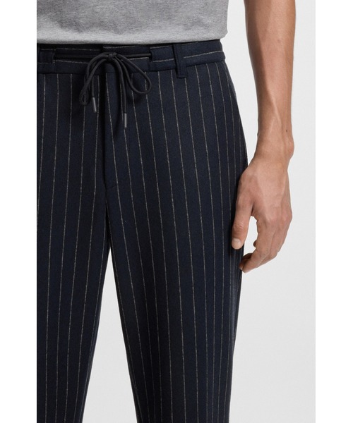 BOSS(ボス)の「テーパードフィットパンツ ブラッシュド ストレッチフランネル(その他パンツ・メンズ・ダークブルー/グレー・54/46/52/50/48/44)」の3枚目の写真