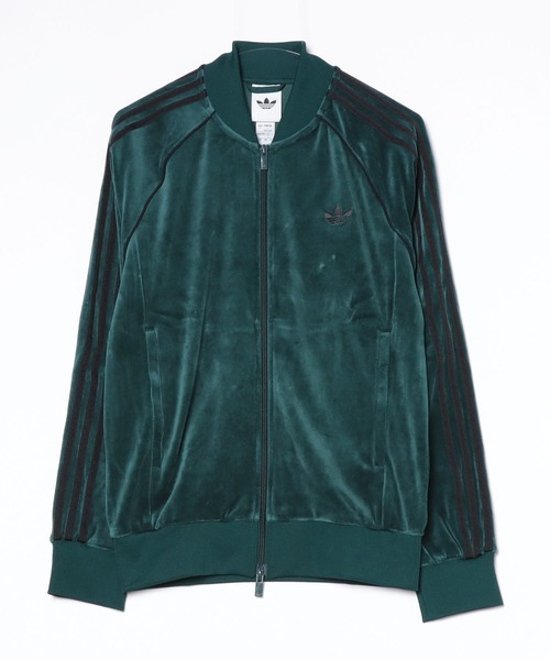 adidas トラックジャケット　ベロア　グリーン アディダス adidas ベロア トラックジャケット サンテティエンヌ