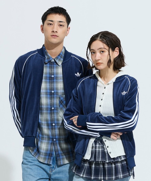 adidas(アディダス)の「SST アディカラー ベロア トラックトップ / ジャージ / トラックジャケット / アディダスオリジナルス adidas Originals(ジャージ・メンズ・ブラウン/ブラック/ブルー/グレー/グリーン・X-SMALL/XX-SMALL/5XL/3XL/XX-LARGE/X-LARGE/LARGE/MEDIUM/SMALL/4XL)」の6枚目の写真