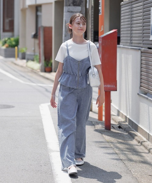 GLOBAL WORK（グローバルワーク）の「トクトク3セット/デニム＋Tシャツ/575581（つなぎ/オールインワン・キッズ・ブルー/ブラック・130cm/140cm/150cm/160cm）」の7枚目の写真