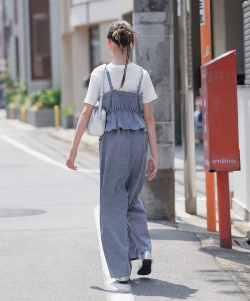 GLOBAL WORK（グローバルワーク）の「トクトク3セット/デニム＋Tシャツ/575581（つなぎ/オールインワン・キッズ・ブルー/ブラック・130cm/140cm/150cm/160cm）」の9枚目の写真