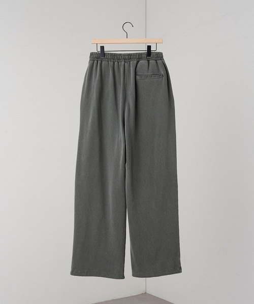 Alfred Alex（アルフレッドアレックス）の「【Alfred Alex】ヴィンテージ加工ピグメントダメージパッチロゴドロストカーブスウェットパンツ【セットアップ対応】（スウェットパンツ・メンズ・ブラック/ワインレッド/チャコール/グレイッシュブルー・S/M/L）」の17枚目の写真