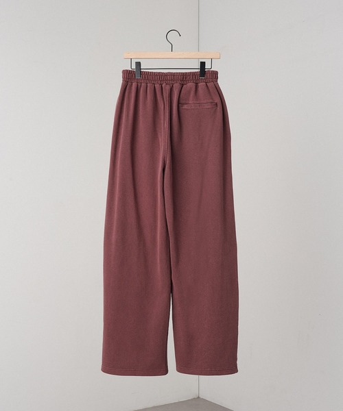 Alfred Alex（アルフレッドアレックス）の「【Alfred Alex】ヴィンテージ加工ピグメントダメージパッチロゴドロストカーブスウェットパンツ【セットアップ対応】（スウェットパンツ・メンズ・ブラック/ワインレッド/チャコール/グレイッシュブルー・S/M/L）」の20枚目の写真