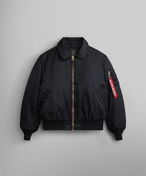 ALPHA B-15フライトジャケット ブラック Lサイズ Amazon | Alpha Industries メンズ B-15 フライトジャケット US サイズ