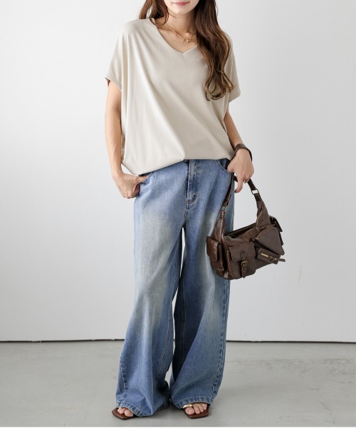 lesperance(レスぺランス)の「コクーンシルエットプルオーバー(Tシャツ/カットソー・レディース・ブラック系1/ブラック系2/グレー系1/グレー系2/ベージュ系1/ベージュ系2・フリー)」の19枚目の写真