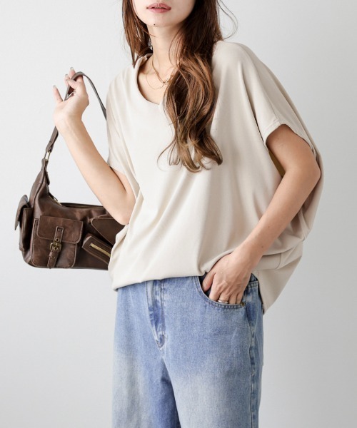 lesperance(レスぺランス)の「コクーンシルエットプルオーバー(Tシャツ/カットソー・レディース・ブラック系1/ブラック系2/グレー系1/グレー系2/ベージュ系1/ベージュ系2・フリー)」の20枚目の写真