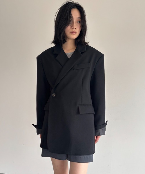 【新品タグ付き】FUULLY STUDIO 2WAYボクシーテーラードジャケット 2WAYボクシーテーラードジャケット（テーラードジャケット）｜FUULLY