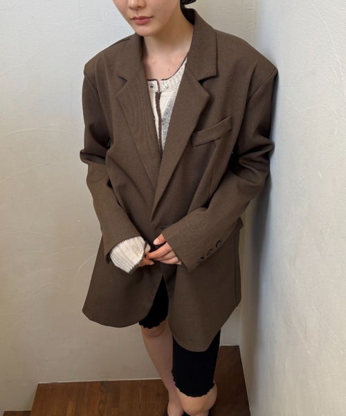 【新品タグ付き】FUULLY STUDIO 2WAYボクシーテーラードジャケット 2WAYボクシーテーラードジャケット（テーラードジャケット）｜FUULLY