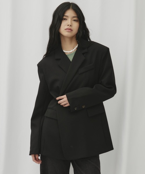 【新品タグ付き】FUULLY STUDIO 2WAYボクシーテーラードジャケット 2WAYボクシーテーラードジャケット（テーラードジャケット）｜FUULLY