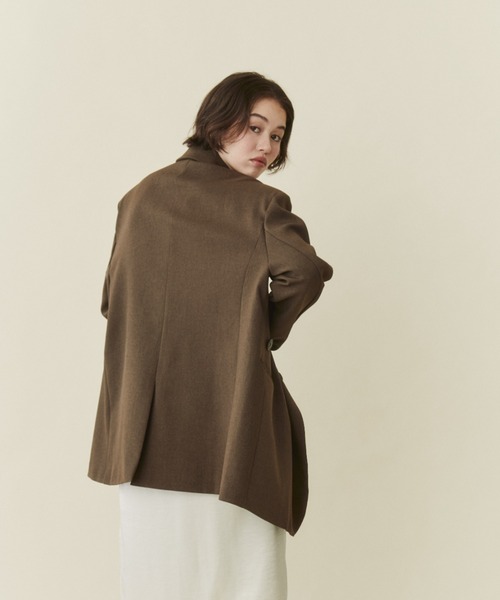 FUULLY STUDIO（フーリィーステューディオ）の「2WAYボクシーテーラードジャケット（テーラードジャケット・レディース・ブラック/ブラウン/グレー・FREE）」の11枚目の写真