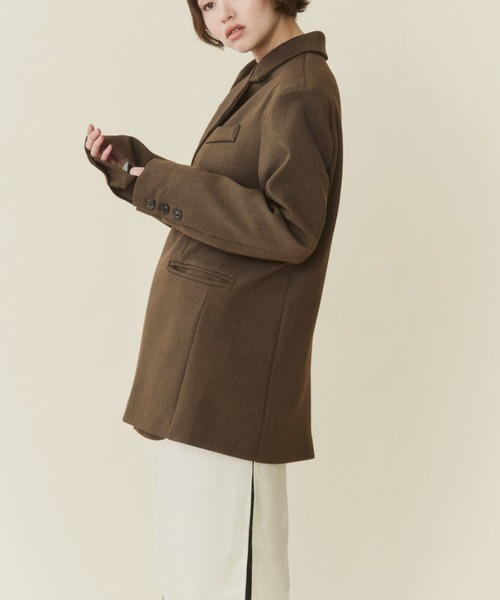 FUULLY STUDIO（フーリィーステューディオ）の「2WAYボクシーテーラードジャケット（テーラードジャケット・レディース・ブラック/ブラウン/グレー・FREE）」の14枚目の写真