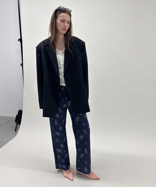 FUULLY STUDIO（フーリィーステューディオ）の「2WAYボクシーテーラードジャケット（テーラードジャケット・レディース・ブラック/ブラウン/グレー・FREE）」の7枚目の写真