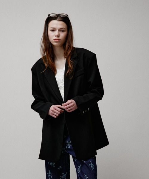 FUULLY STUDIO（フーリィーステューディオ）の「2WAYボクシーテーラードジャケット（テーラードジャケット・レディース・ブラック/ブラウン/グレー・FREE）」の8枚目の写真