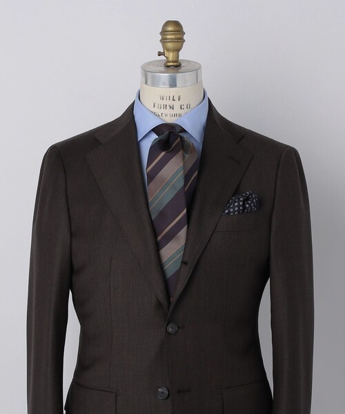 SHIPS（シップス）の「SHIPS: シルク カスミ サテン マルチ ストライプ ネクタイ（ネクタイ・メンズ・ベージュ系その他/ネイビー/スカイブルー・1）」の3枚目の写真