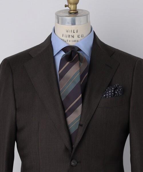 SHIPS（シップス）の「SHIPS: シルク カスミ サテン マルチ ストライプ ネクタイ（ネクタイ・メンズ・ベージュ系その他/ネイビー/スカイブルー・1）」の9枚目の写真