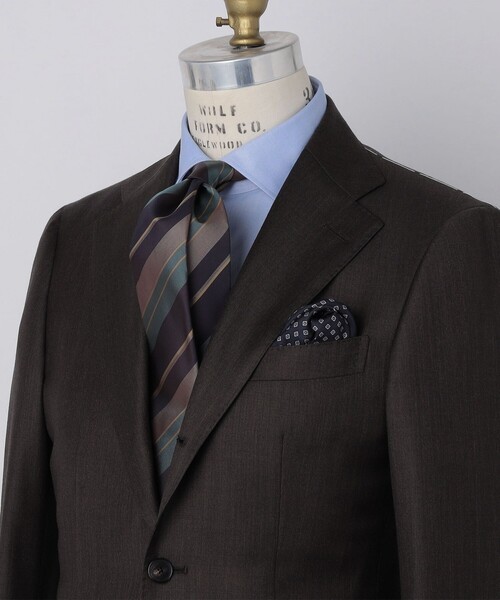 SHIPS（シップス）の「SHIPS: シルク カスミ サテン マルチ ストライプ ネクタイ（ネクタイ・メンズ・ベージュ系その他/ネイビー/スカイブルー・1）」の8枚目の写真