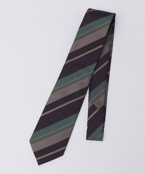 SHIPS（シップス）の「SHIPS: シルク カスミ サテン マルチ ストライプ ネクタイ（ネクタイ・メンズ・ベージュ系その他/ネイビー/スカイブルー・1）」の7枚目の写真