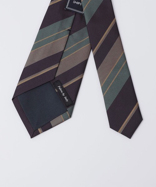SHIPS（シップス）の「SHIPS: シルク カスミ サテン マルチ ストライプ ネクタイ（ネクタイ・メンズ・ベージュ系その他/ネイビー/スカイブルー・1）」の6枚目の写真