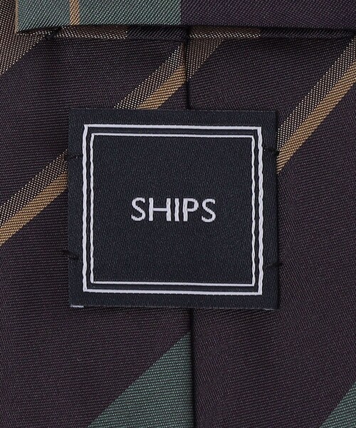 SHIPS（シップス）の「SHIPS: シルク カスミ サテン マルチ ストライプ ネクタイ（ネクタイ・メンズ・ベージュ系その他/ネイビー/スカイブルー・1）」の5枚目の写真