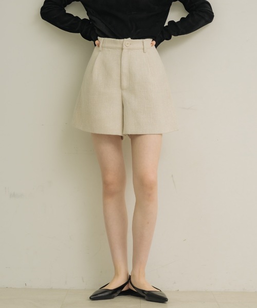 NEUNA(ヌナ)の「【セットアップ可能!】ツイードハーフパンツ(その他パンツ・レディース・ブラック/ブルー/アイボリー・FREE)」の2枚目の写真