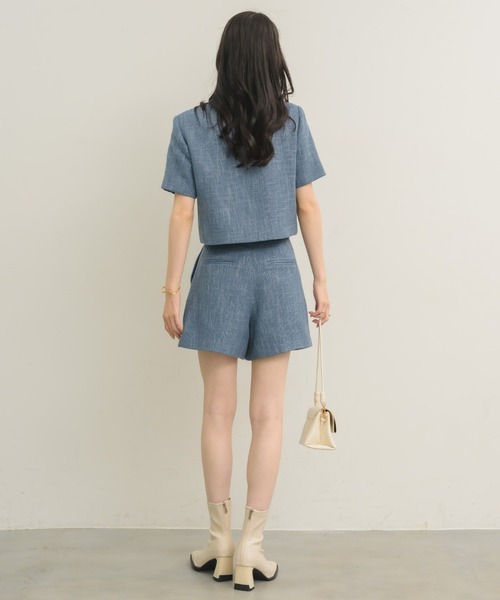 NEUNA(ヌナ)の「【セットアップ可能!】ツイードハーフパンツ(その他パンツ・レディース・ブラック/ブルー/アイボリー・FREE)」の6枚目の写真