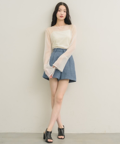 NEUNA(ヌナ)の「【セットアップ可能!】ツイードハーフパンツ(その他パンツ・レディース・ブラック/ブルー/アイボリー・FREE)」の7枚目の写真