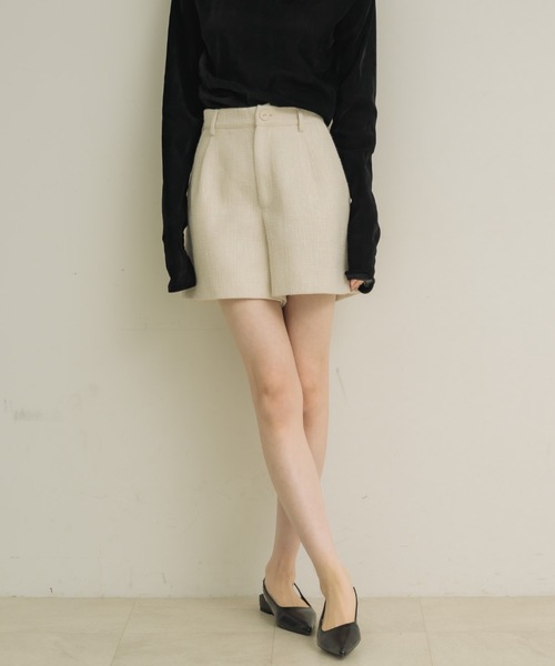 NEUNA(ヌナ)の「【セットアップ可能!】ツイードハーフパンツ(その他パンツ・レディース・ブラック/ブルー/アイボリー・FREE)」の16枚目の写真