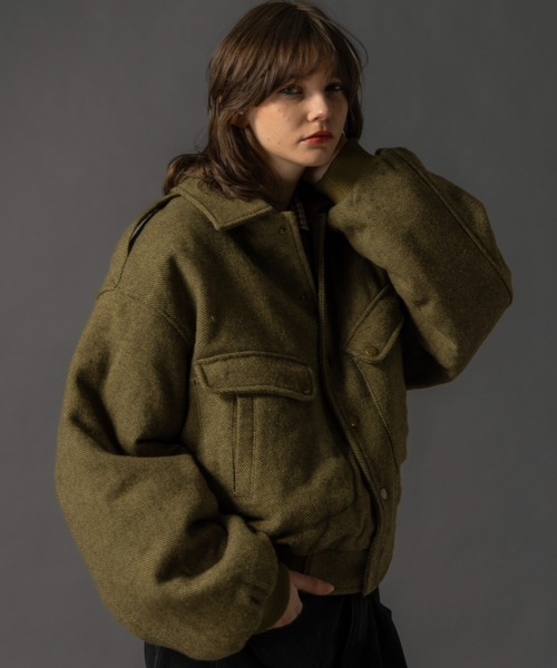 CIVVY.（シヴィ―）の「Herringbone flight jacket - ヘリンボーン