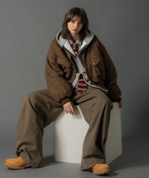 CIVVY.（シヴィ―）の「Herringbone flight jacket - ヘリンボーン