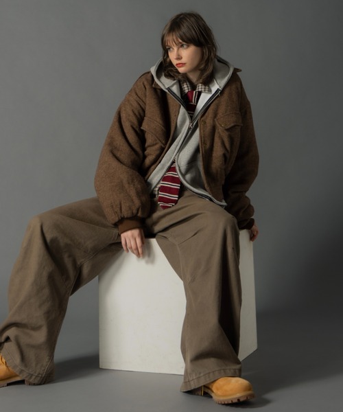 CIVVY.（シヴィ―）の「Herringbone flight jacket - ヘリンボーン