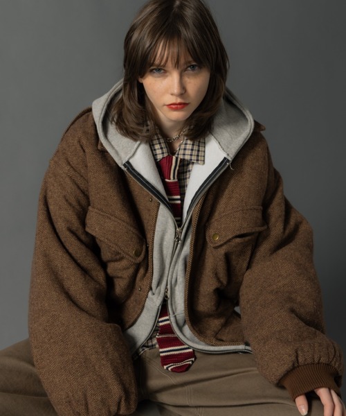 【完売品】civvy. ヘリンボーンフライトジャケット - CIVVY.（シヴィ―）の「Herringbone flight jacket - ヘリンボーン
