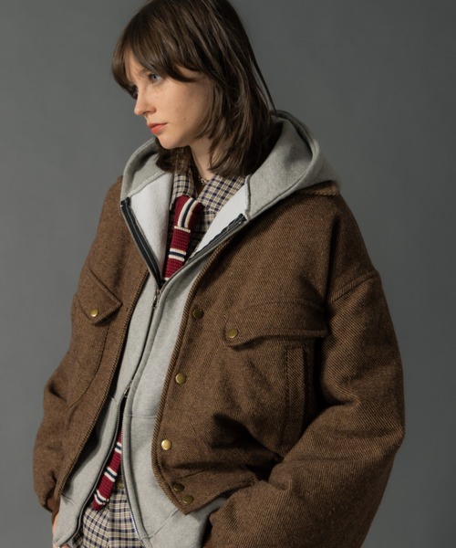 CIVVY.（シヴィ―）の「Herringbone flight jacket - ヘリンボーン