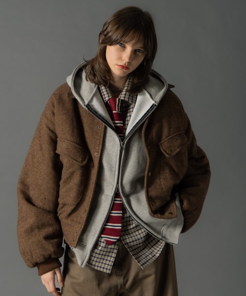 civvy.ヘリンボーンフライトジャケット CIVVY.（シヴィ―）の「Herringbone flight jacket - ヘリンボーン