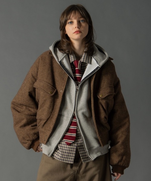 CIVVY.（シヴィ―）の「Herringbone flight jacket - ヘリンボーン