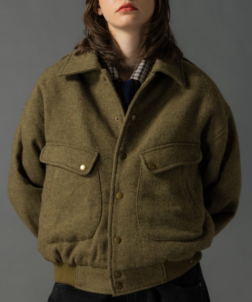CIVVY.（シヴィ―）の「Herringbone flight jacket - ヘリンボーン