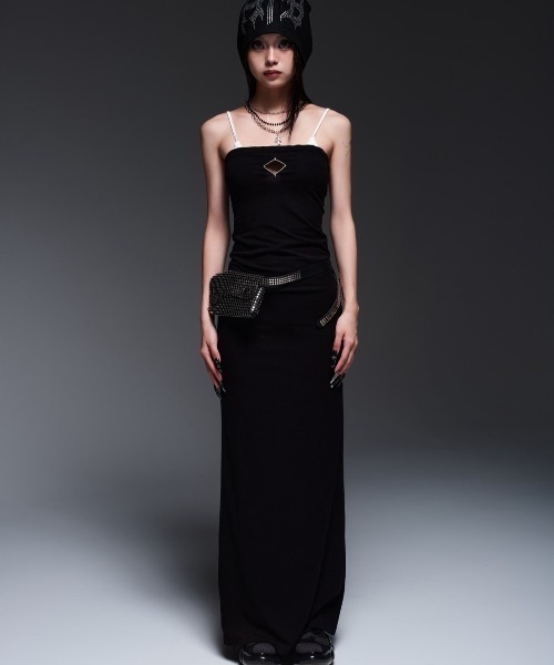 ROYAL FLASH(ロイヤルフラッシュ)の「MITSUKI/ミツキ/BUST POINT FIT DRESS(ワンピース・レディース・ブラック/グレー・F)」の16枚目の写真