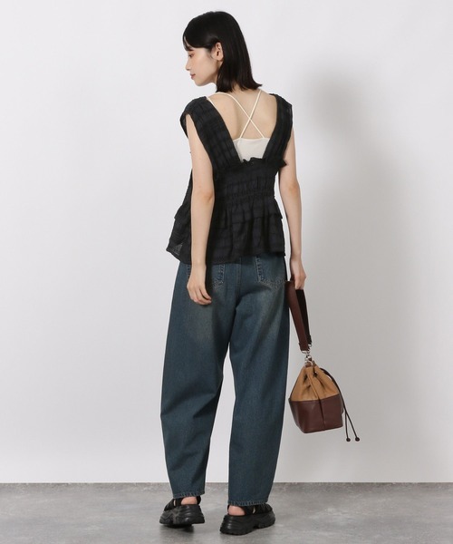 LAKOLE（ラコレ）の「モールストライプビスチェ / 588561（ベスト・レディース・アイボリー/ブラック/ブラウン/テラコッタ・FREE）」の7枚目の写真