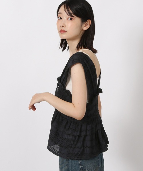 LAKOLE（ラコレ）の「モールストライプビスチェ / 588561（ベスト・レディース・アイボリー/ブラック/ブラウン/テラコッタ・FREE）」の8枚目の写真