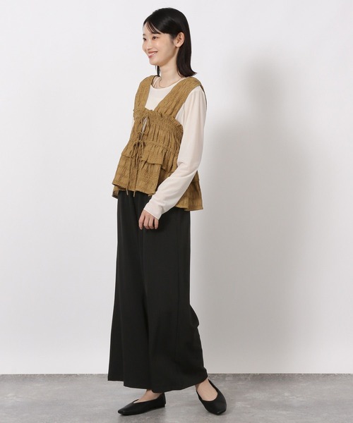 LAKOLE（ラコレ）の「モールストライプビスチェ / 588561（ベスト・レディース・アイボリー/ブラック/ブラウン/テラコッタ・FREE）」の10枚目の写真