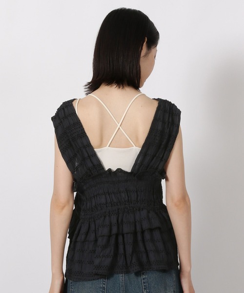 LAKOLE（ラコレ）の「モールストライプビスチェ / 588561（ベスト・レディース・アイボリー/ブラック/ブラウン/テラコッタ・FREE）」の16枚目の写真